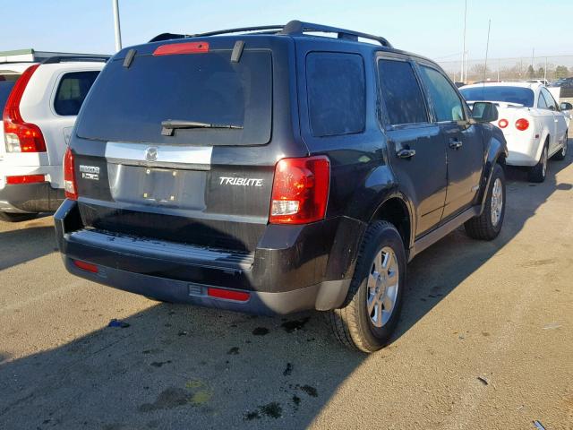 4F2CZ96188KM01156 - 2008 MAZDA TRIBUTE S BLACK photo 4