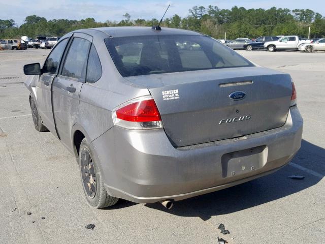 1FAHP34N38W261174 - 2008 FORD FOCUS S/SE GRAY photo 3