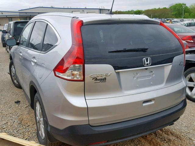 2HKRM3H71CH511576 - 2012 HONDA CR-V EXL SILVER photo 3