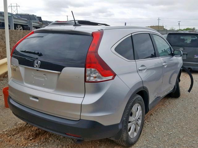 2HKRM3H71CH511576 - 2012 HONDA CR-V EXL SILVER photo 4