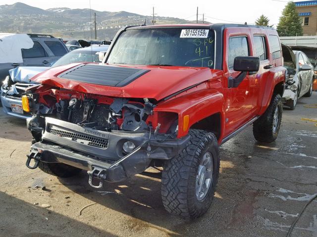 5GTDN136768247866 - 2006 HUMMER H3 RED photo 2