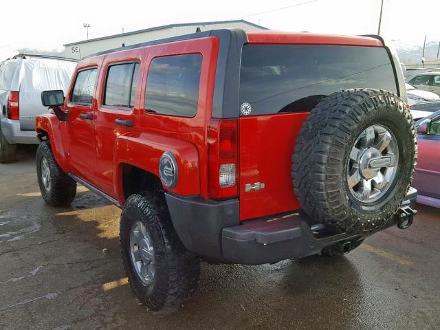 5GTDN136768247866 - 2006 HUMMER H3 RED photo 3