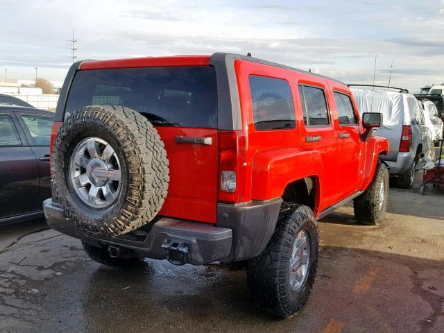 5GTDN136768247866 - 2006 HUMMER H3 RED photo 4