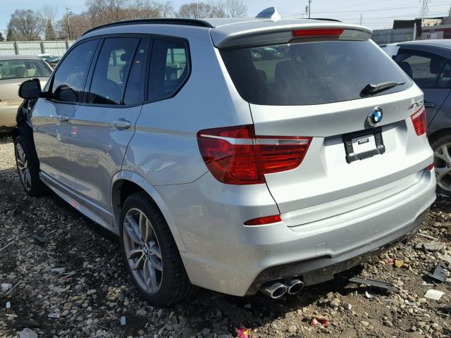 5UXWX7C51H0U40129 - 2017 BMW X3 XDRIVE3 SILVER photo 3