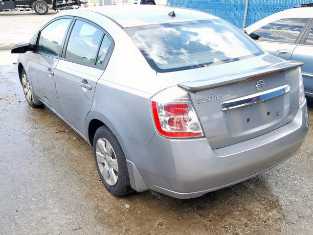 3N1AB6AP0BL622295 - 2011 NISSAN SENTRA 2.0 SILVER photo 3