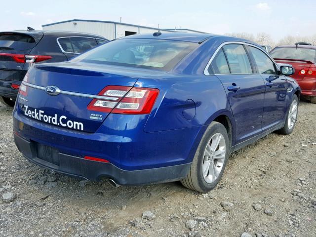 1FAHP2H87FG117942 - 2015 FORD TAURUS SEL BLUE photo 4