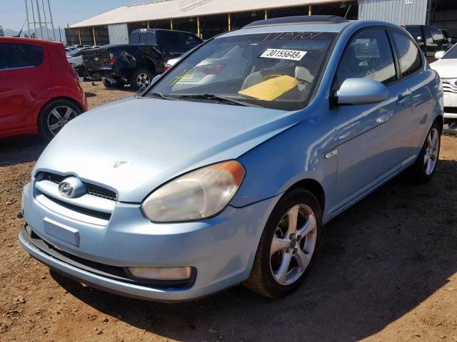 KMHCN36C38U080735 - 2008 HYUNDAI ACCENT SE BLUE photo 2