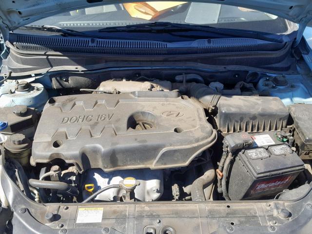 KMHCN36C38U080735 - 2008 HYUNDAI ACCENT SE BLUE photo 7