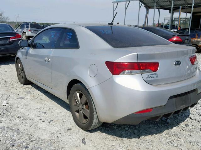 KNAFU6A29A5112475 - 2010 KIA FORTE EX SILVER photo 3