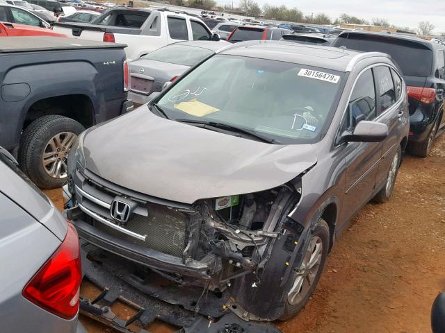 5J6RM3H77DL047801 - 2013 HONDA CR-V EXL GRAY photo 2