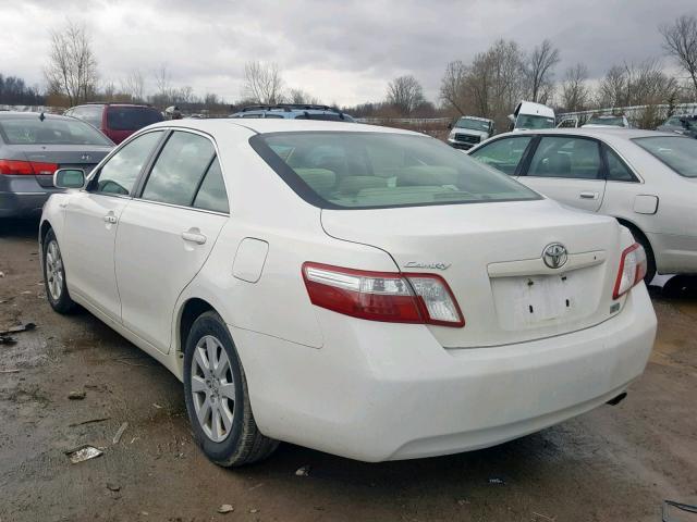 4T1BB46K28U031396 - 2008 TOYOTA CAMRY HYBR WHITE photo 3