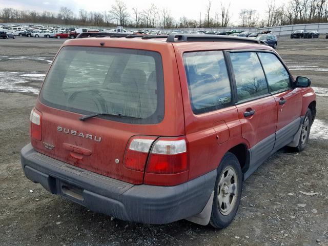 JF1SF63581H722617 - 2001 SUBARU FORESTER L RED photo 4