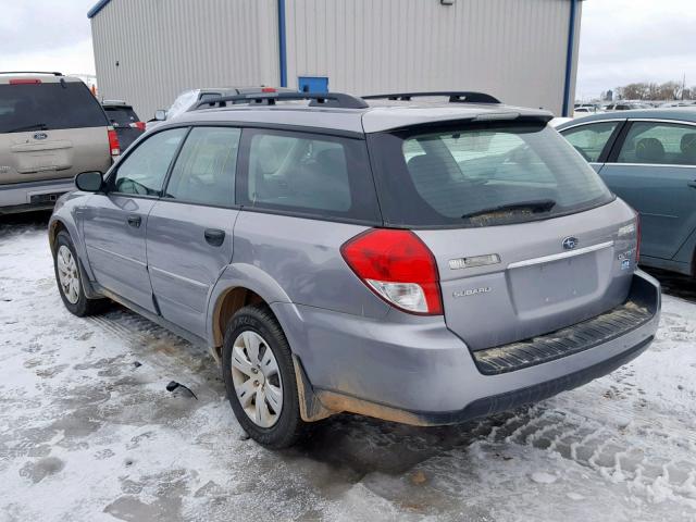 4S4BP60C186315072 - 2008 SUBARU OUTBACK BLUE photo 3