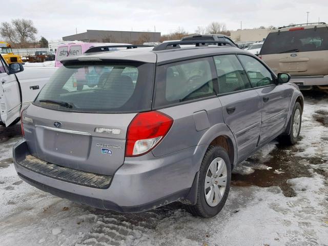 4S4BP60C186315072 - 2008 SUBARU OUTBACK BLUE photo 4