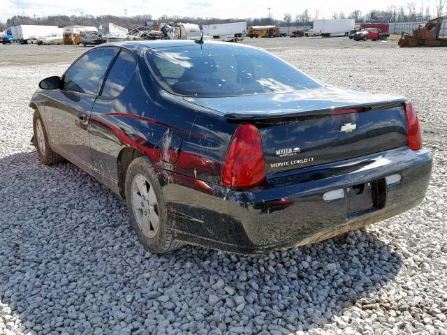 2G1WM16K069188216 - 2006 CHEVROLET MONTE CARL BLACK photo 3