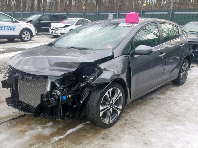 KNAFX5A83G5632394 - 2016 KIA FORTE EX GRAY photo 2