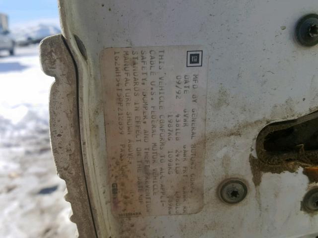 1G2WH54T5PP212859 - 1993 PONTIAC GRAND PRIX 白色 照片 10