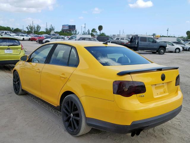 3VWWJ71K97M169910 - 2007 VOLKSWAGEN JETTA GLI YELLOW photo 3