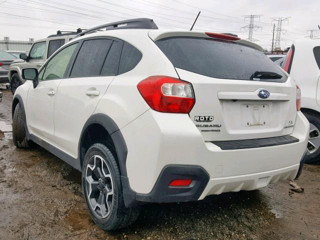 JF2GPADC7F8303406 - 2015 SUBARU XV CROSSTR WHITE photo 3