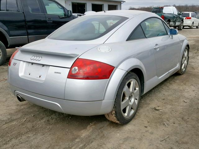 TRUWX28N111038632 - 2001 AUDI TT QUATTRO SILVER photo 4