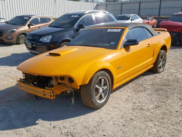 1ZVFT85H275198329 - 2007 FORD MUSTANG GT ORANGE photo 2