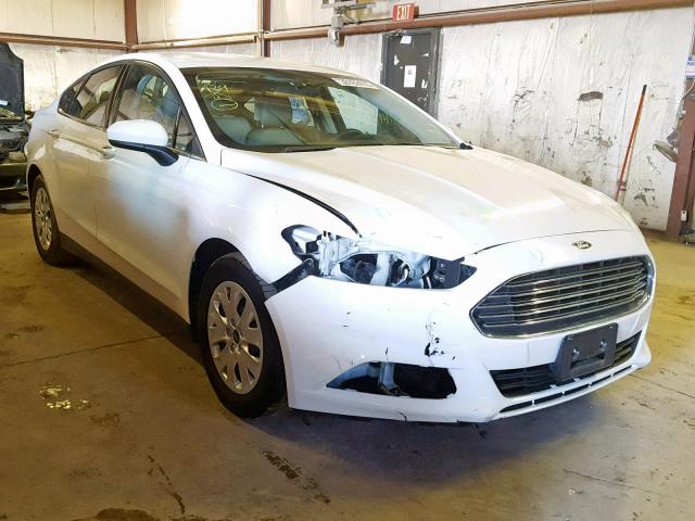 3FA6P0G73ER266344 - 2014 FORD FUSION S WHITE photo 1