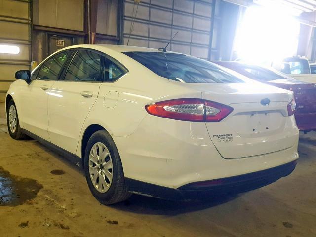 3FA6P0G73ER266344 - 2014 FORD FUSION S WHITE photo 3