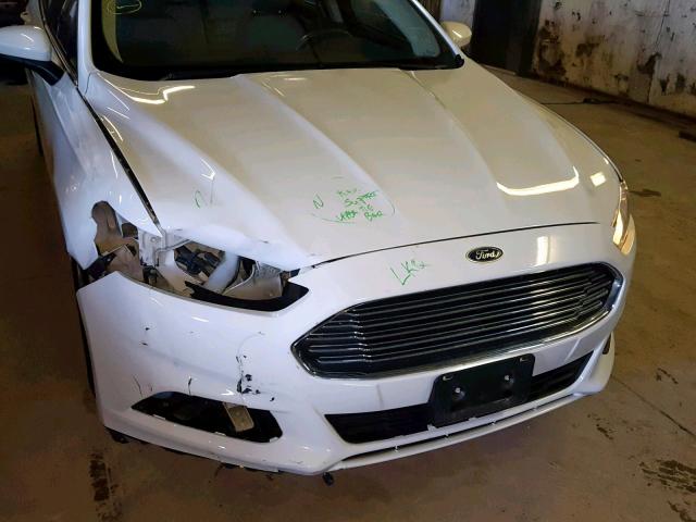 3FA6P0G73ER266344 - 2014 FORD FUSION S WHITE photo 9