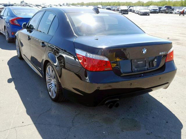 WBANW53548CT54295 - 2008 BMW 550 I BLACK photo 3