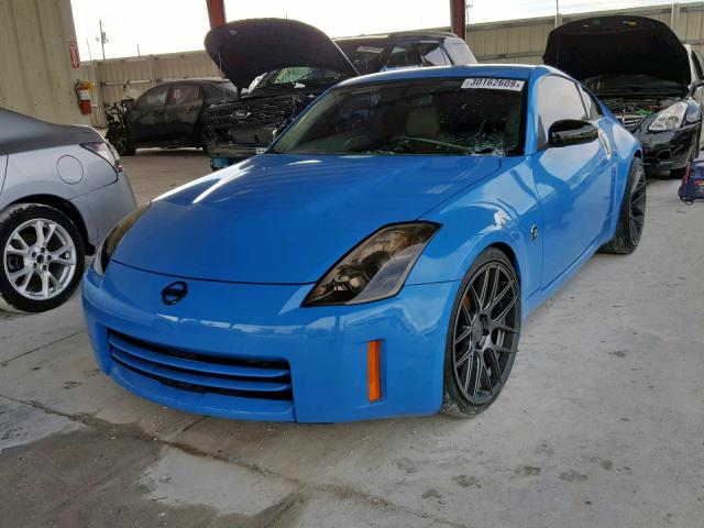 JN1BZ34D38M703404 - 2008 NISSAN 350Z COUPE BLUE photo 2