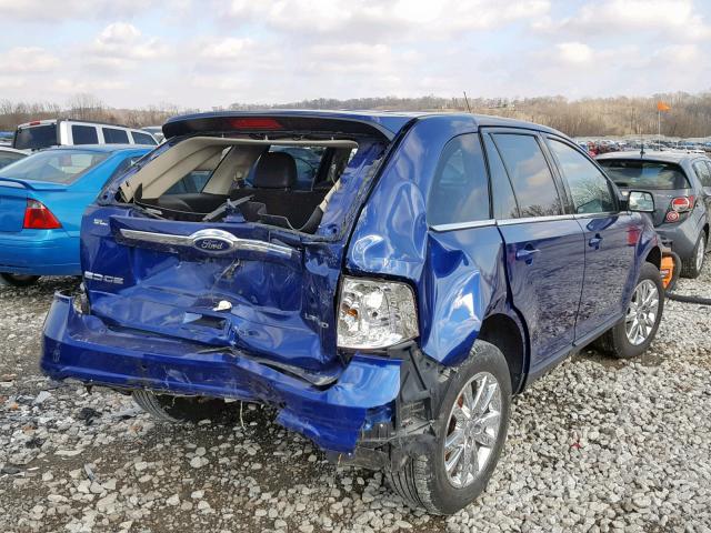 2FMDK3KC7EBA86154 - 2014 FORD EDGE LIMIT BLUE photo 4