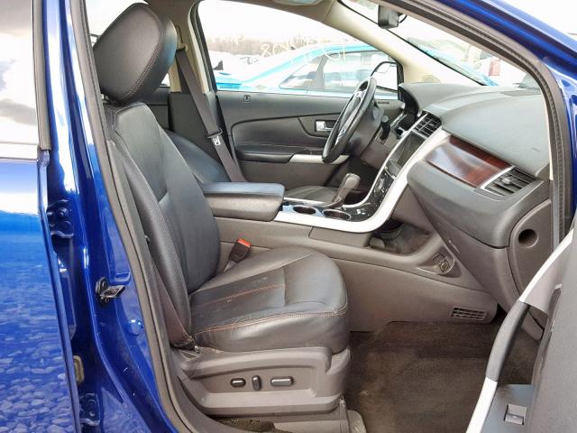 2FMDK3KC7EBA86154 - 2014 FORD EDGE LIMIT BLUE photo 5