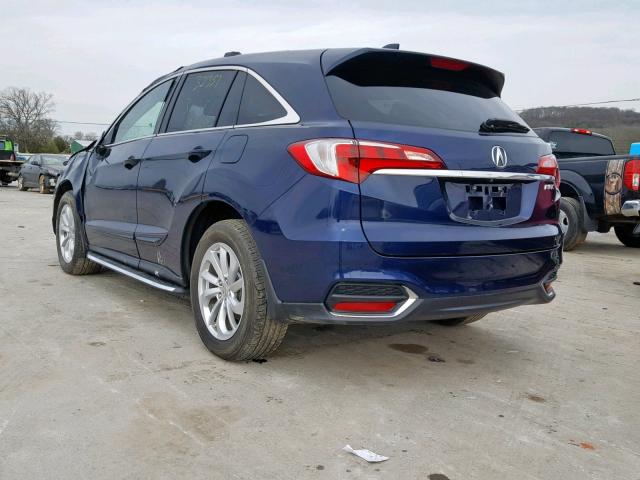 5J8TB3H59HL001359 - 2017 ACURA RDX TECHNO BLUE photo 3