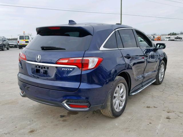 5J8TB3H59HL001359 - 2017 ACURA RDX TECHNO BLUE photo 4