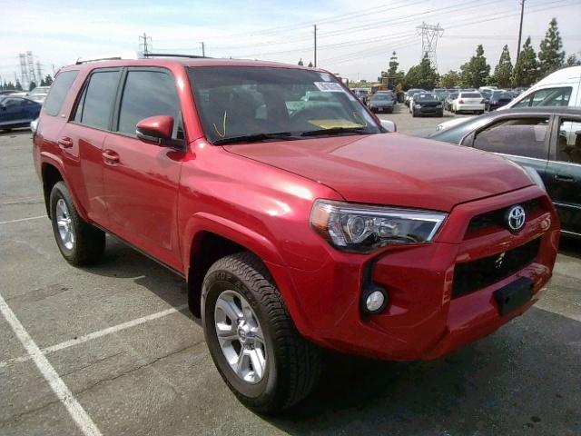 JTEBU5JR5H5447232 - 2017 TOYOTA 4RUNNER SR BURGUNDY photo 1