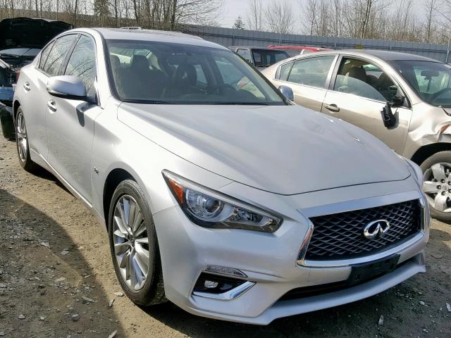 JN1EV7AP4JM360185 - 2018 INFINITI Q50 LUXE SILVER photo 1