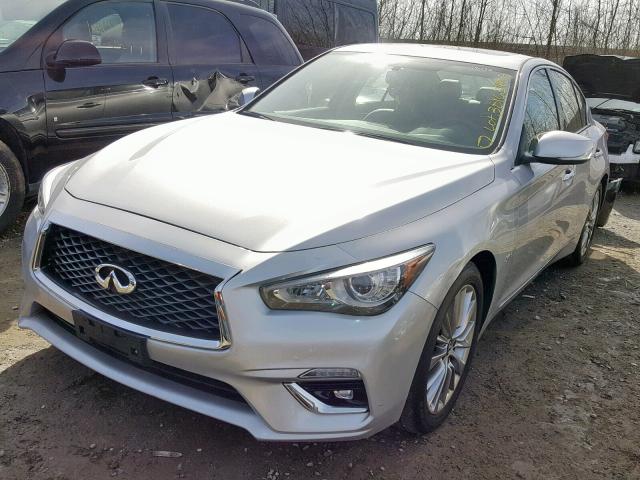 JN1EV7AP4JM360185 - 2018 INFINITI Q50 LUXE SILVER photo 2