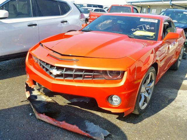 2G1FK1EJ3C9198068 - 2012 CHEVROLET CAMARO 2SS ORANGE photo 2