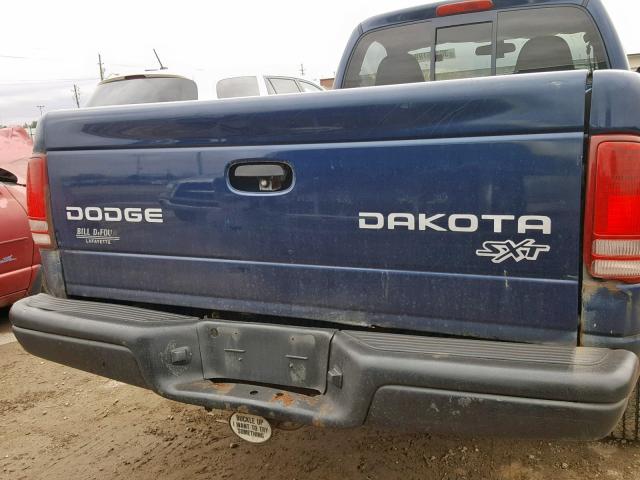 1D7GG16K84S619986 - 2004 DODGE DAKOTA SXT BLUE photo 6