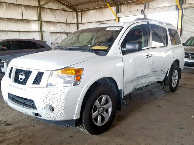 5N1AA0ND3FN610091 - 2015 NISSAN ARMADA SV WHITE photo 2