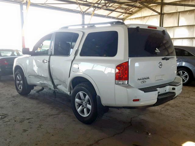 5N1AA0ND3FN610091 - 2015 NISSAN ARMADA SV WHITE photo 3