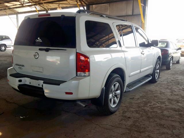 5N1AA0ND3FN610091 - 2015 NISSAN ARMADA SV WHITE photo 4