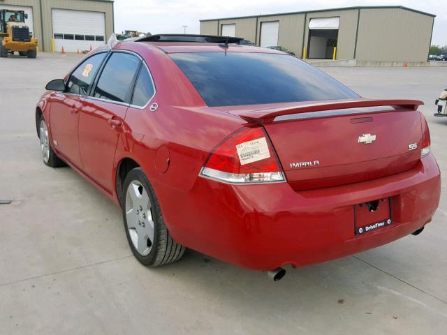 2G1WD58C389123179 - 2008 CHEVROLET IMPALA SUP 红色 照片 3