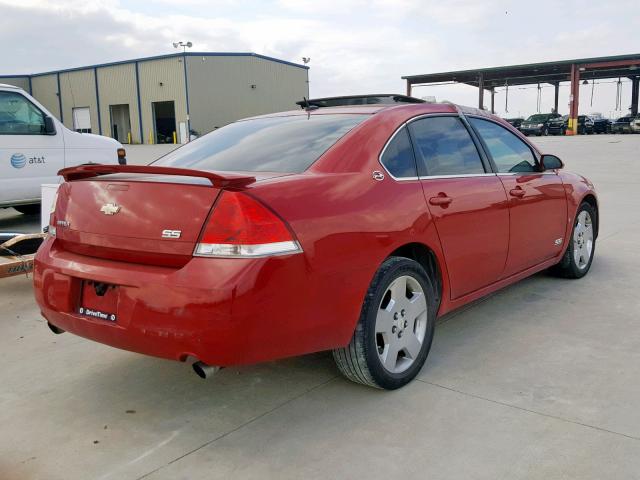 2G1WD58C389123179 - 2008 CHEVROLET IMPALA SUP 红色 照片 4