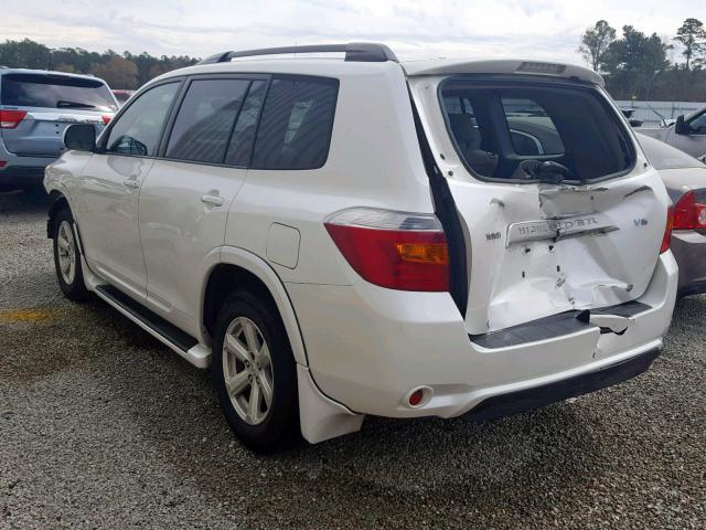 JTEDS41A182036396 - 2008 TOYOTA HIGHLANDER WHITE photo 3