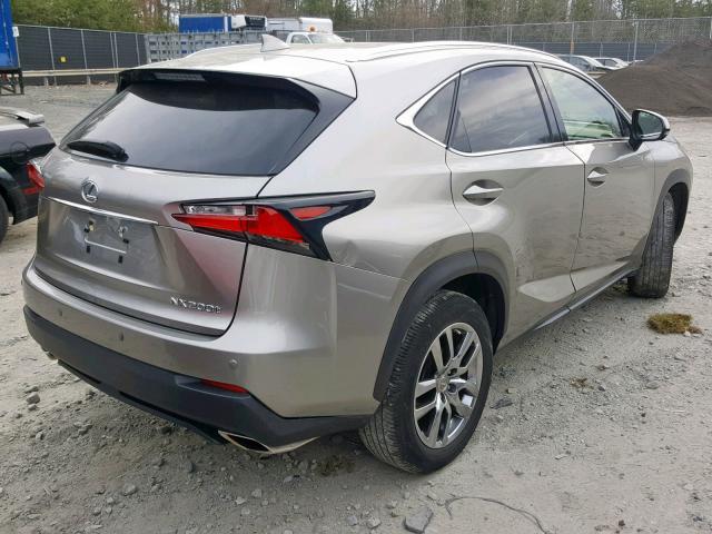 JTJBARBZ3G2093520 - 2016 LEXUS NX 200T SILVER photo 4