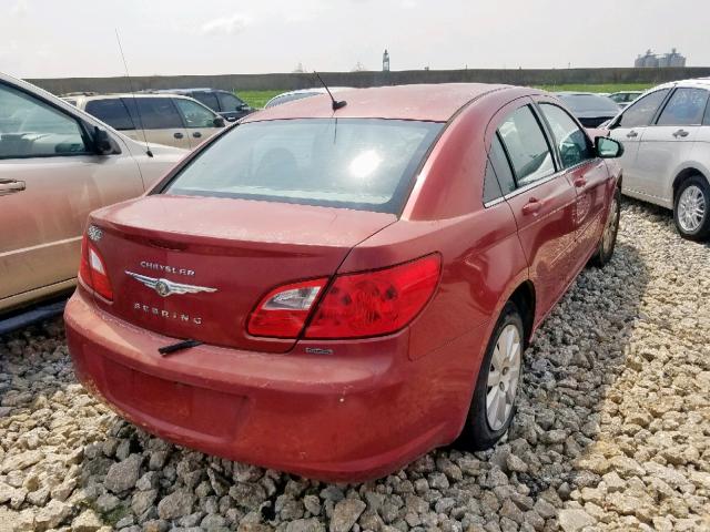 1C3LC46B79N558923 - 2009 CHRYSLER SEBRING LX BURGUNDY photo 4