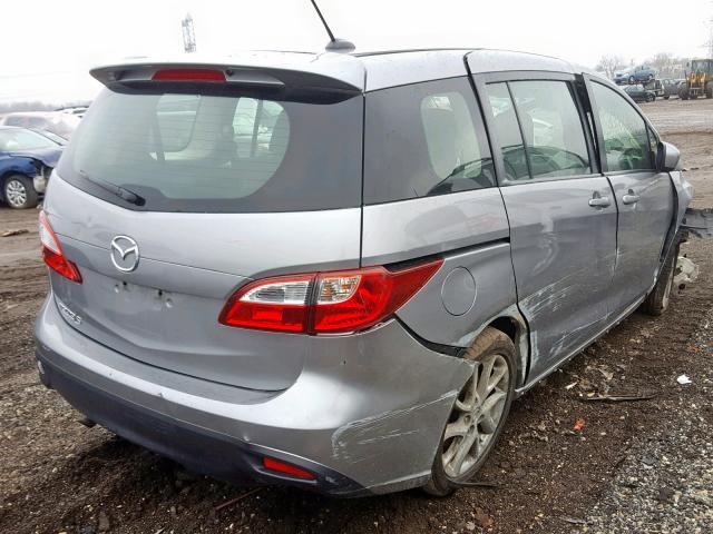 JM1CW2CL4C0112849 - 2012 MAZDA 5 SILVER photo 4