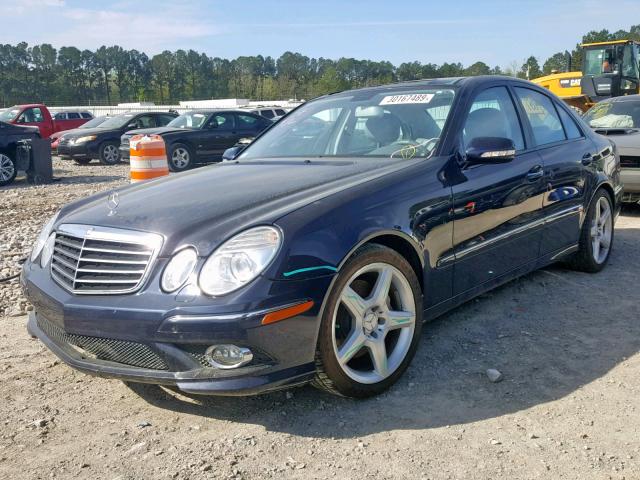 WDBUF56X58B191267 - 2008 MERCEDES-BENZ E 350 BLUE photo 2