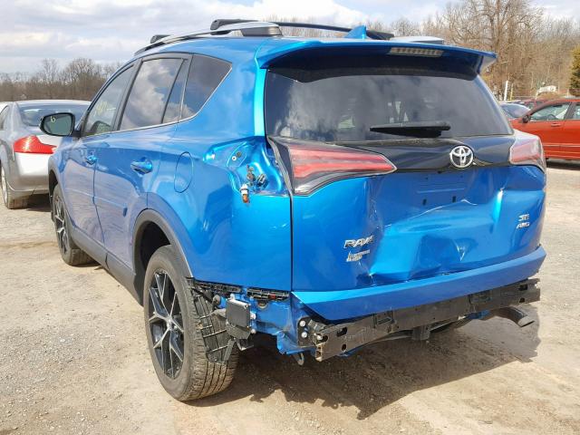 2T3JFREV3GW435631 - 2016 TOYOTA RAV4 SE BLUE photo 3